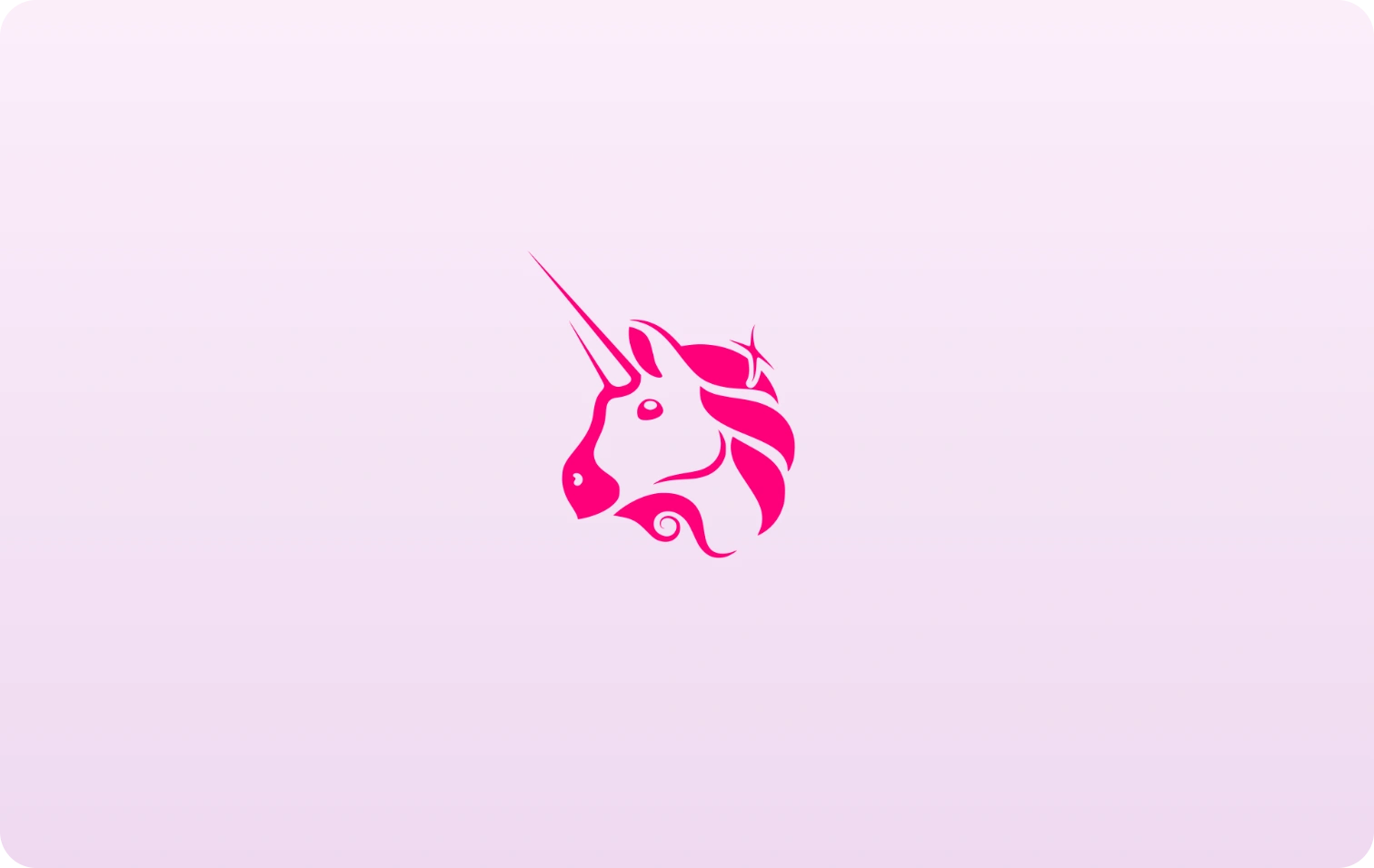 A pink unicorn logo set against a pink background, symbolizing creativity and innovation in how to use Uniswap.